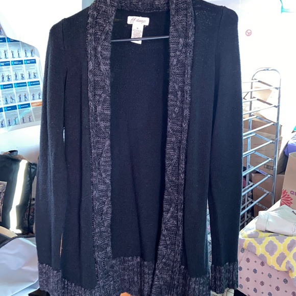 Black Knit Cardigan - Picture 3 of 4